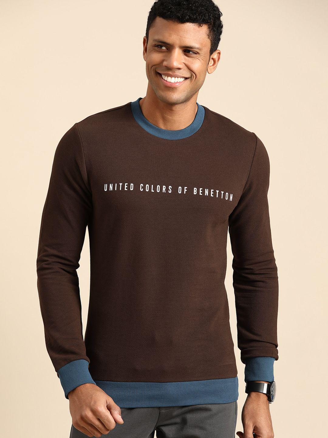 united colors of benetton cotton printed sweatshirt