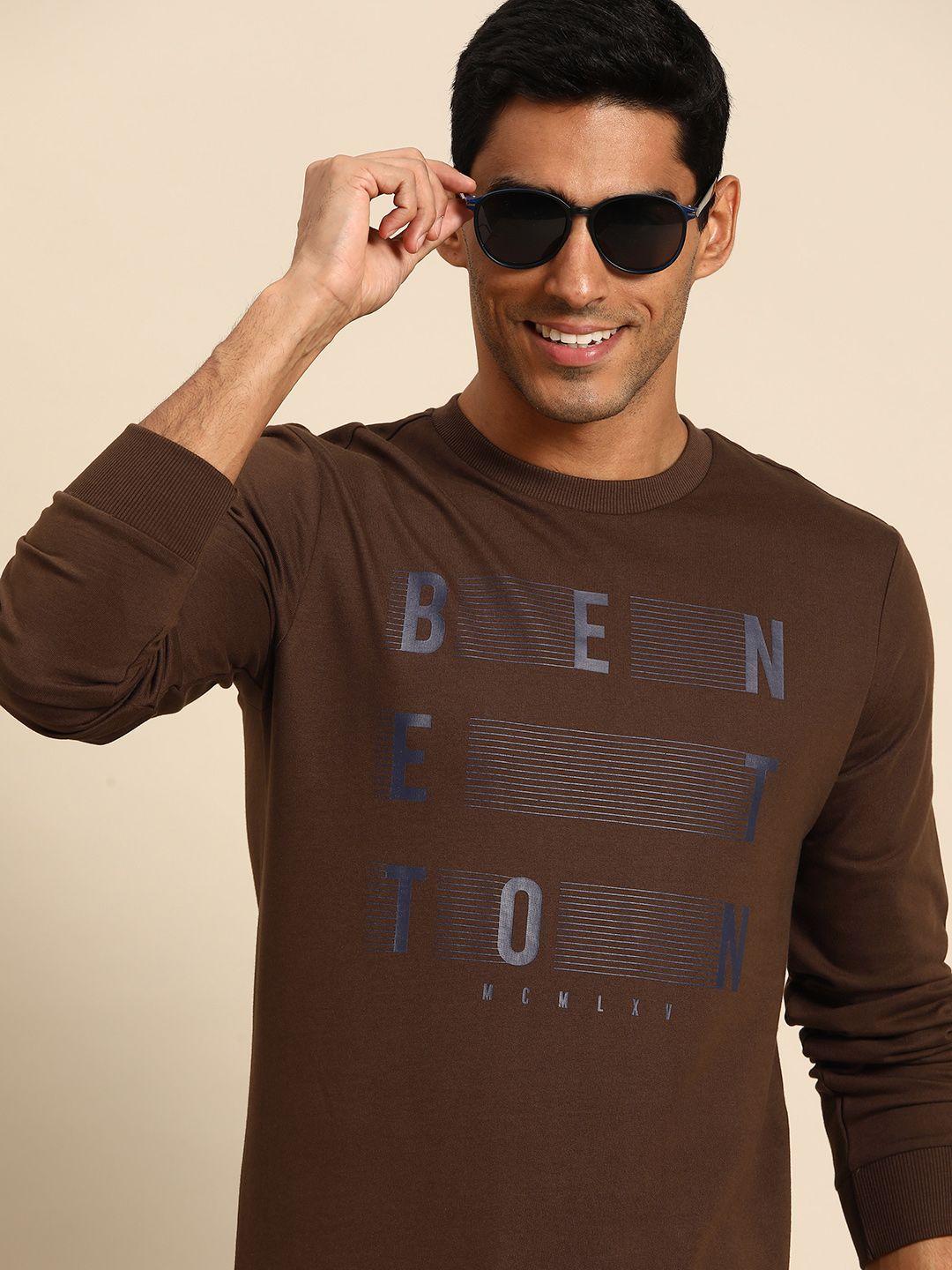 united colors of benetton cotton printed sweatshirt