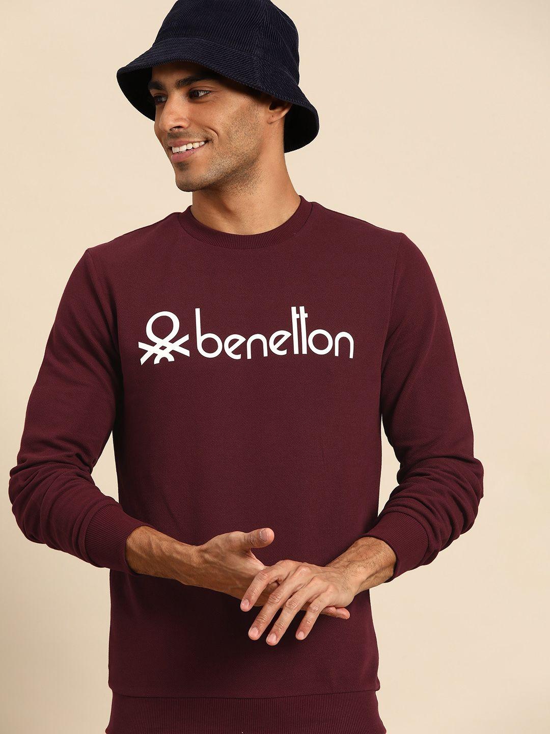 united colors of benetton cotton printed sweatshirt