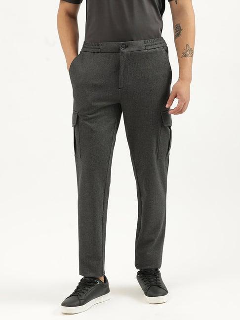 united colors of benetton dark grey relaxed fit trackpants