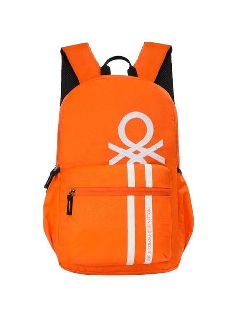 united colors of benetton fiesco orange solid backpack