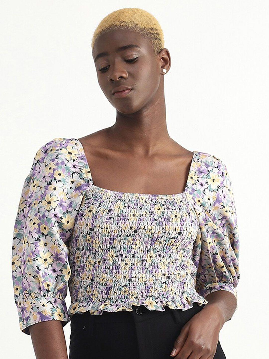 united colors of benetton floral printed top