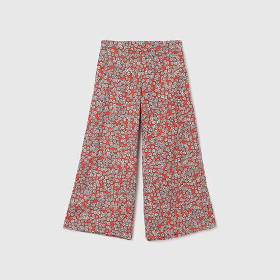 united colors of benetton girls printed elasticated trousers