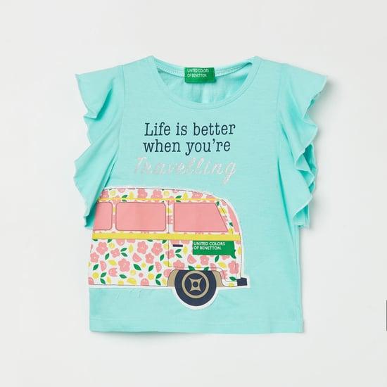 united colors of benetton girls printed top