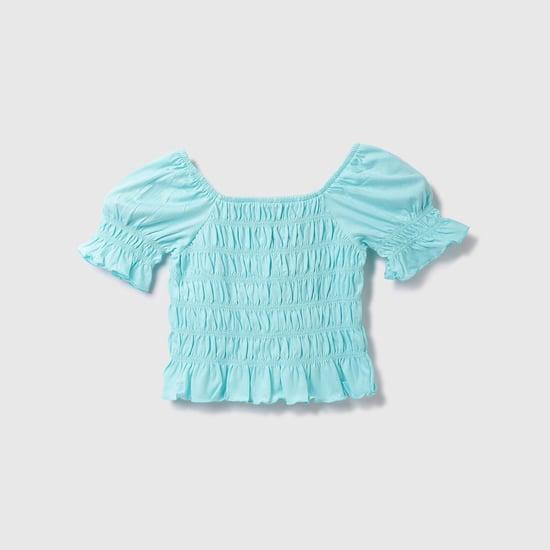 united colors of benetton girls smocked casual top
