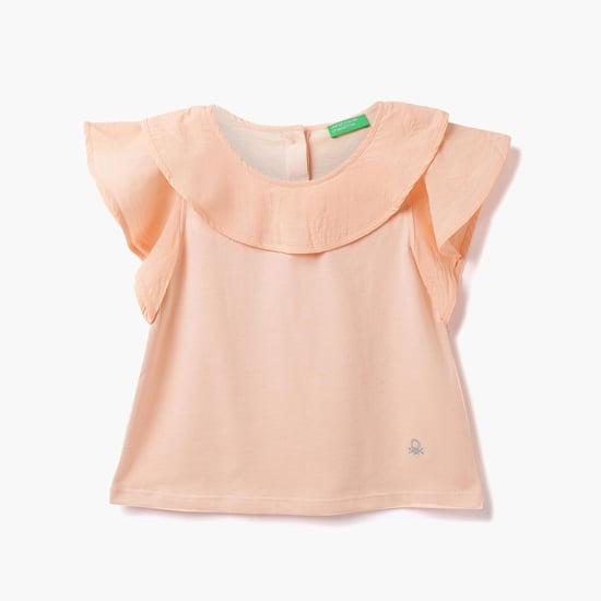 united colors of benetton girls solid casual top