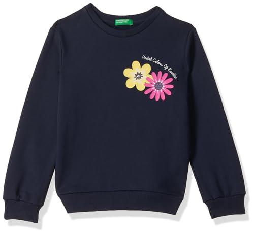 united colors of benetton girls sweatshirts regular fit,long sleeve with round neck,febric use cotton poly deep navy