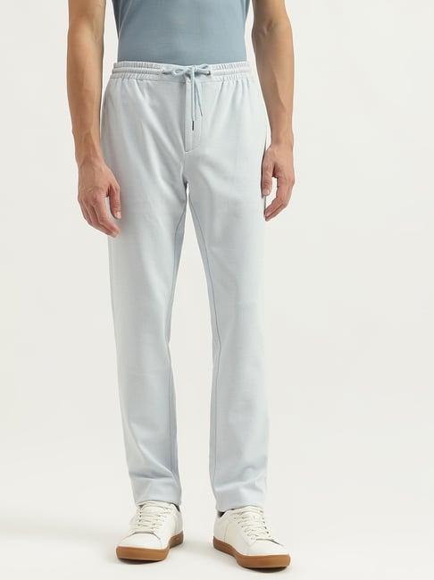 united colors of benetton grey polyester viscose blend relaxed herringbone chinos