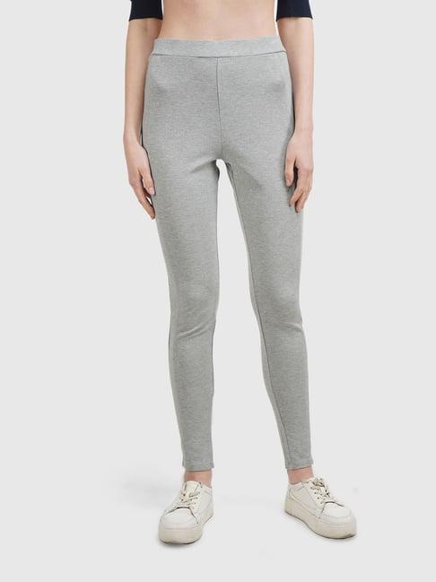united colors of benetton grey regular fit leggings