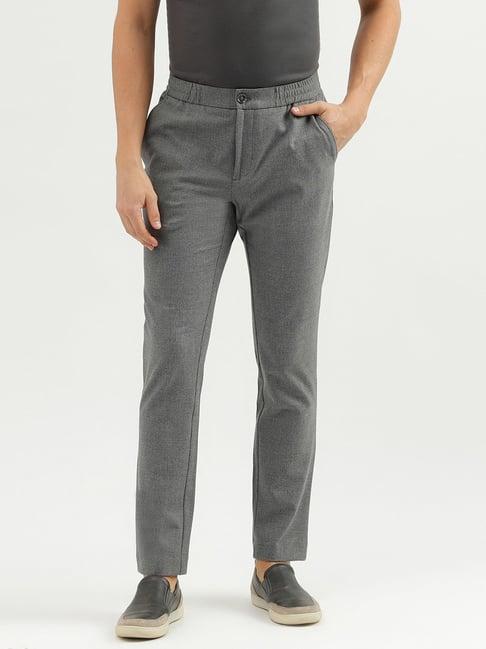 united colors of benetton grey relaxed fit trousers