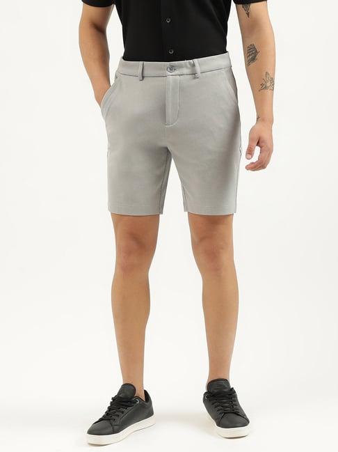 united colors of benetton grey slim fit shorts