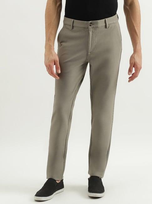 united colors of benetton grey slim fit trousers