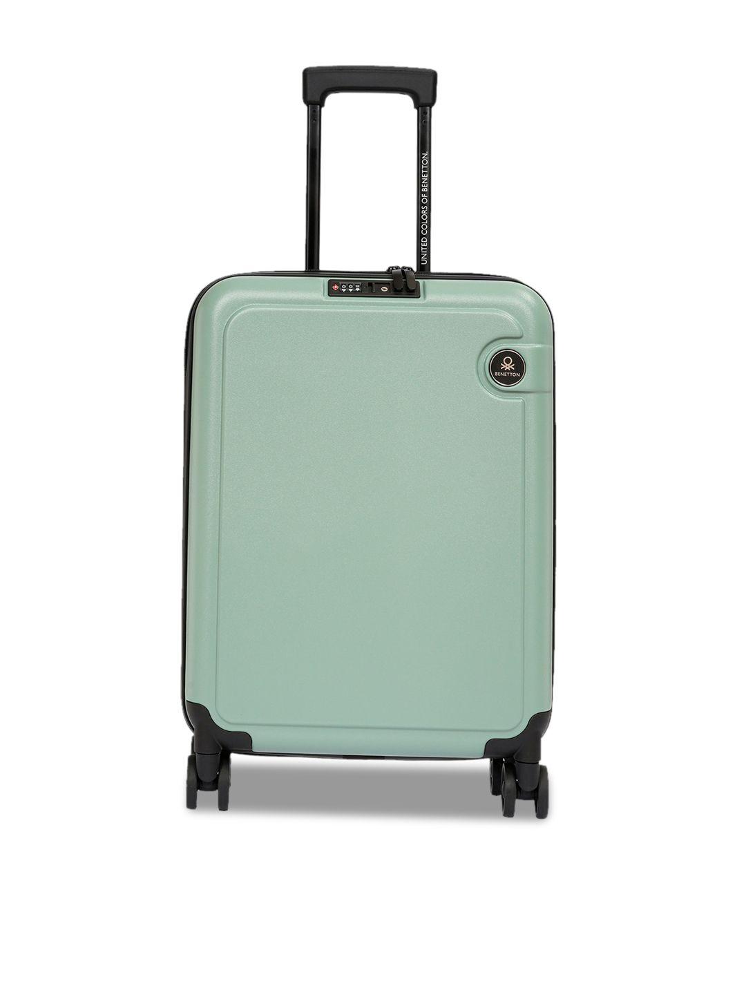 united colors of benetton hard-sided cabin trolley suitcase - 23 kg