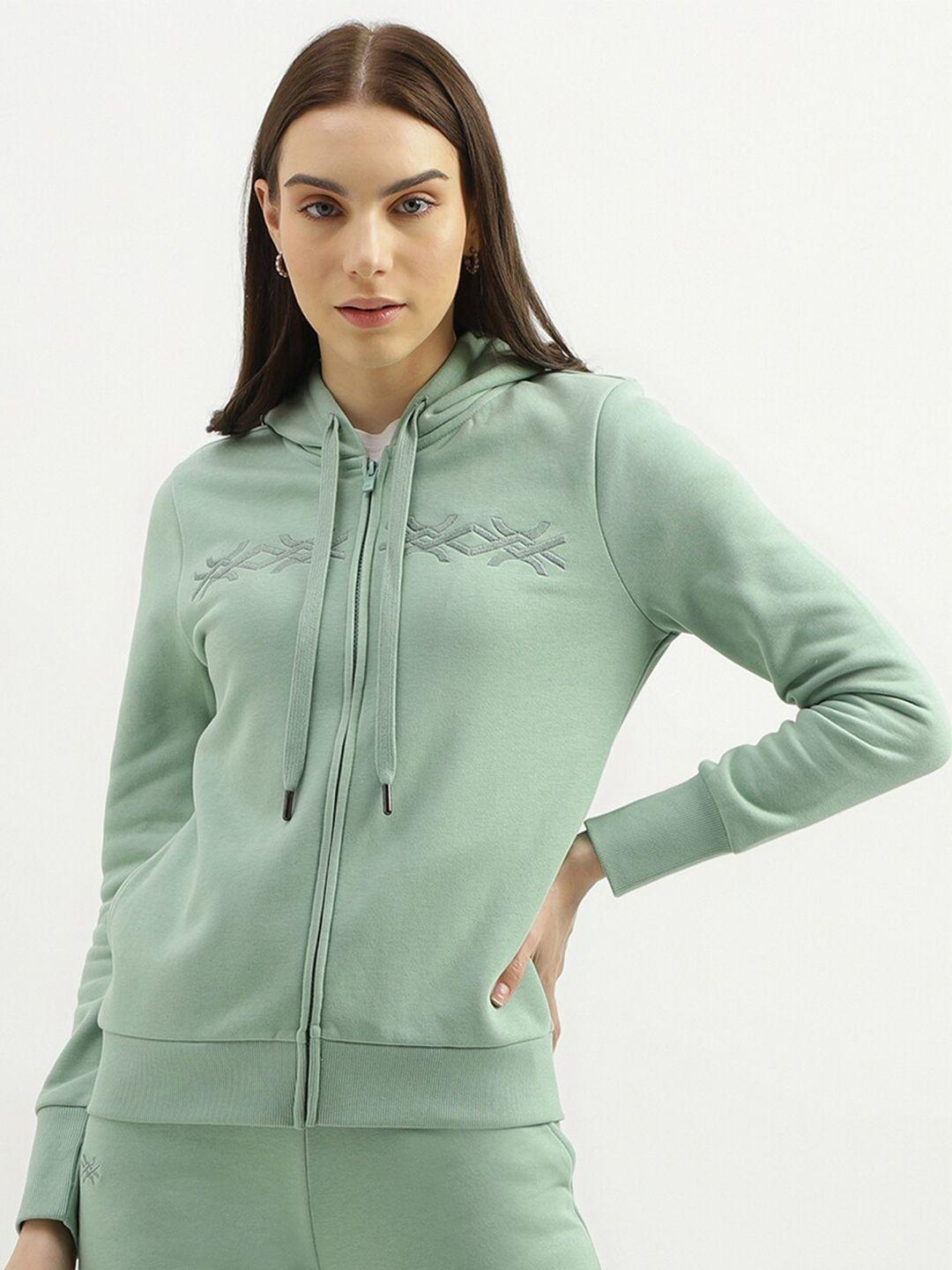 united colors of benetton hooded front open sweatshirt