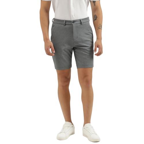 united colors of benetton houndstooth slim fit shorts (size: 28)-24p4kntr0835i902 grey