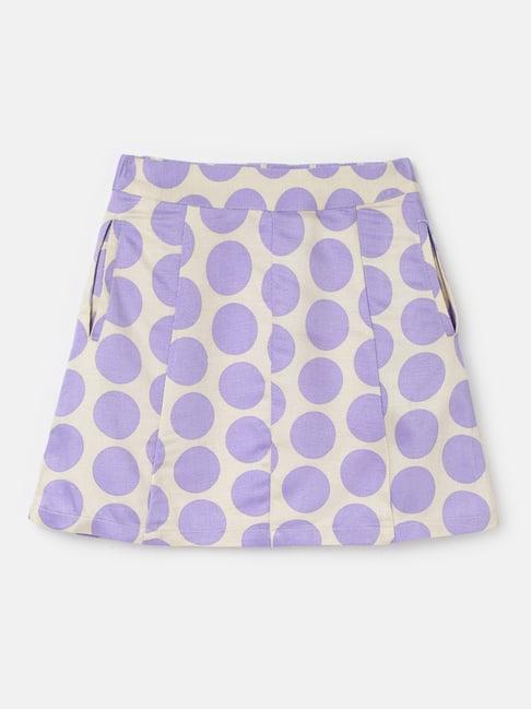 united colors of benetton kids girl's polka dot regular fit skirt