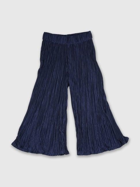 united colors of benetton kids navy mid rise trousers