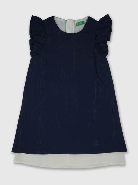 united colors of benetton kids navy regular fit dress