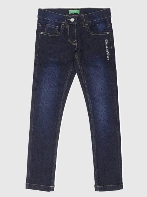united colors of benetton kids navy slim fit jeans