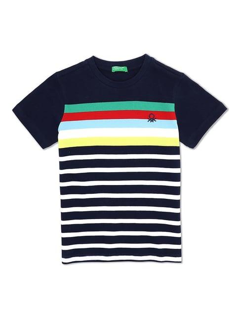 united colors of benetton kids navy striped t-shirt