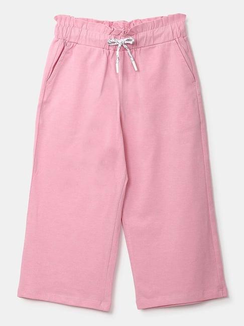 united colors of benetton kids pink cotton regular fit culottes