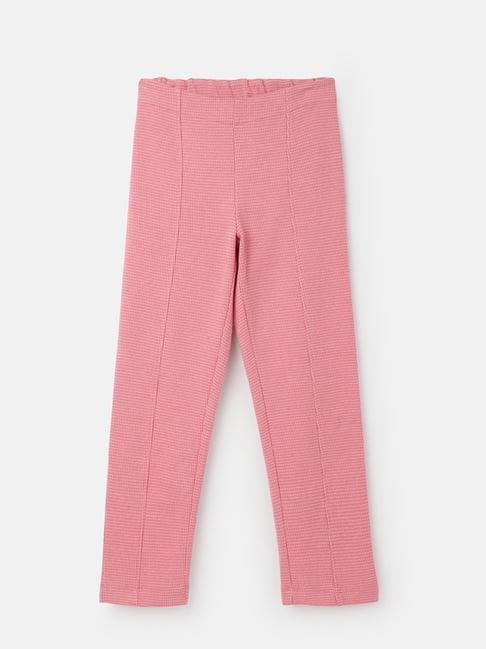 united colors of benetton kids pink printed trousers
