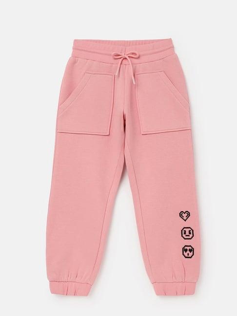 united colors of benetton kids pink solid trackpants