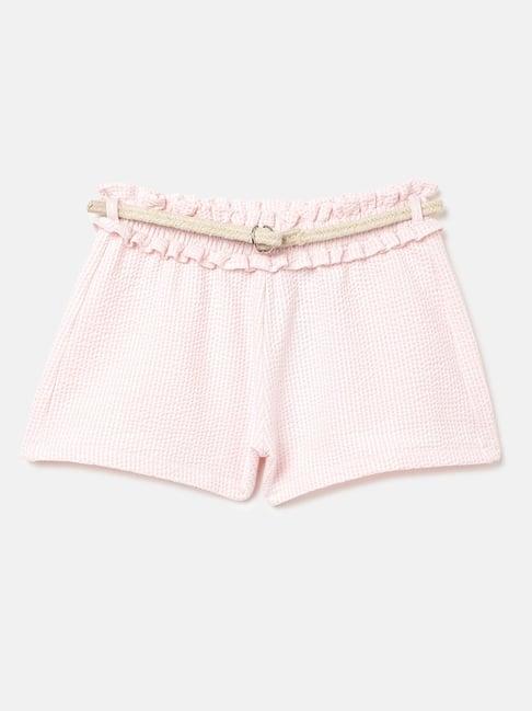 united colors of benetton kids pink striped shorts