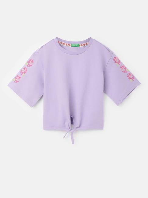 united colors of benetton kids purple solid top