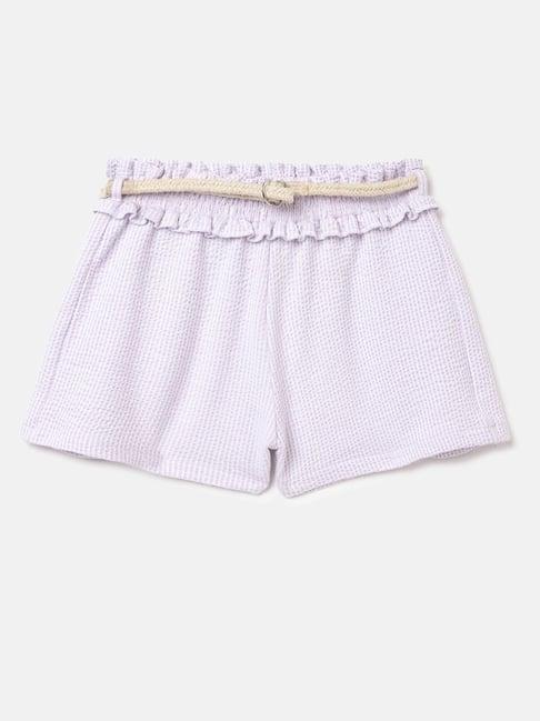 united colors of benetton kids purple striped shorts