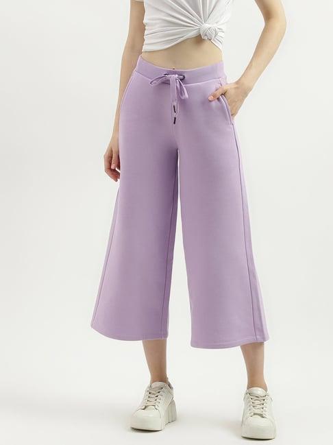 united colors of benetton lavender regular fit culottes