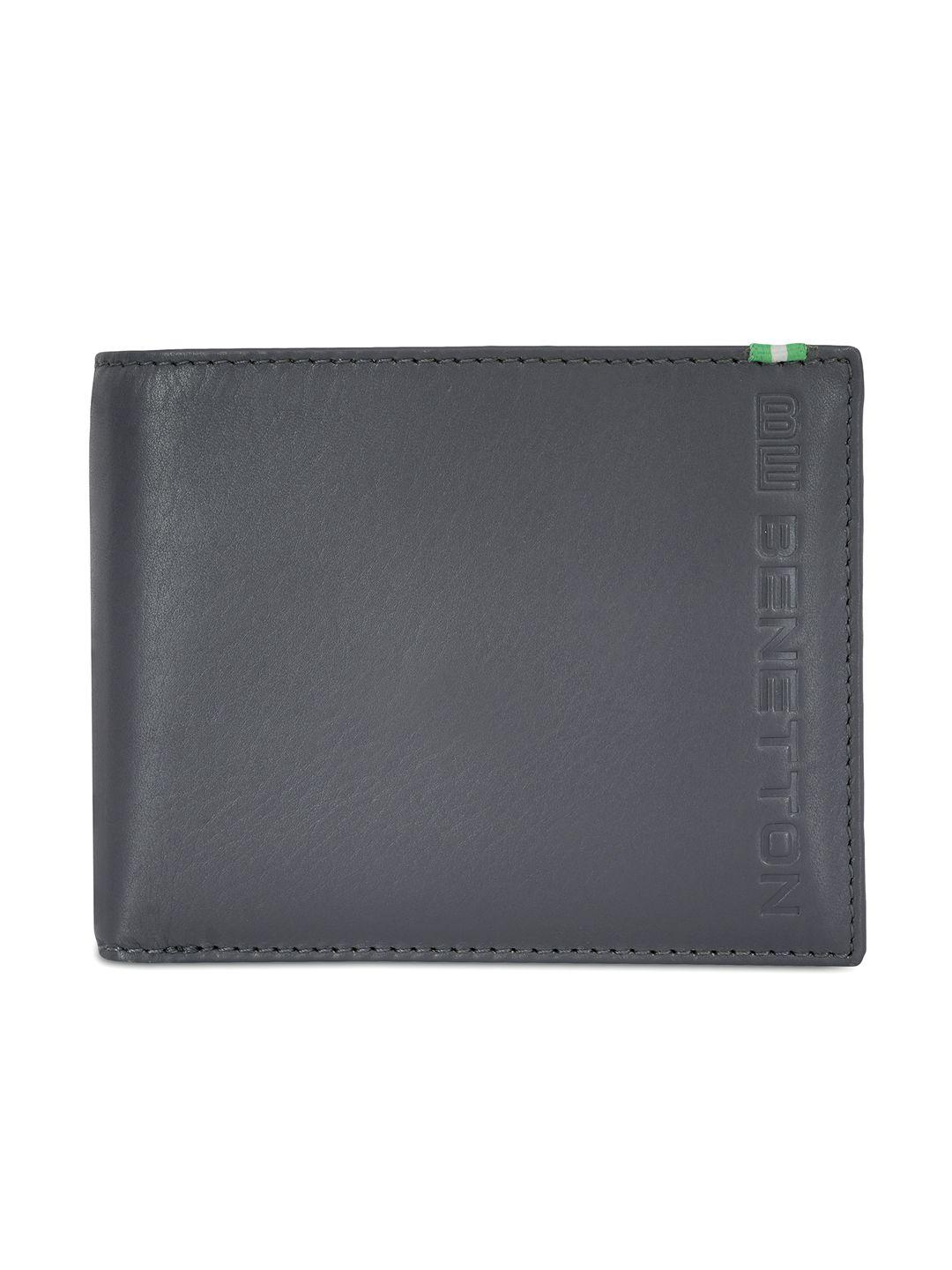 united colors of benetton leather two fold wallet