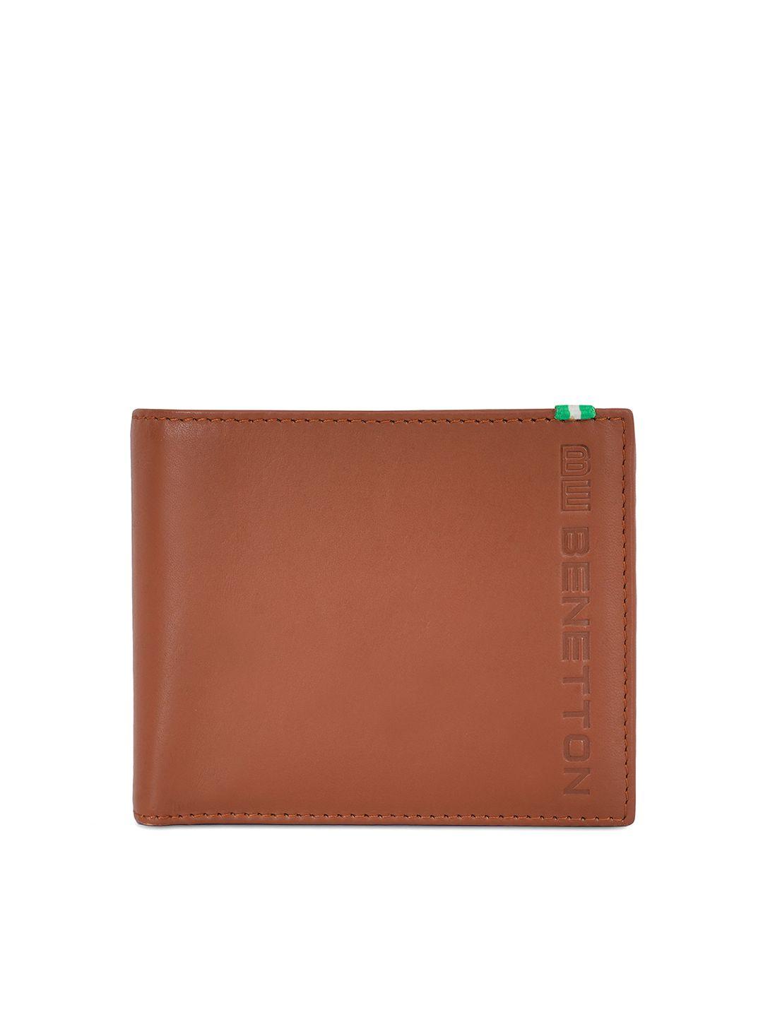 united colors of benetton leather two fold wallet