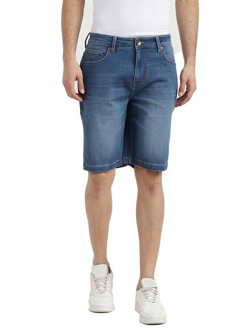 united colors of benetton light blue slim fit denim shorts