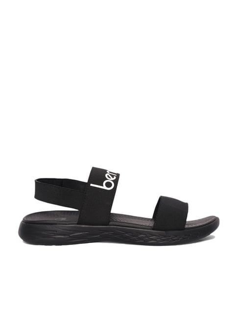 united colors of benetton men's black sling back sandals
