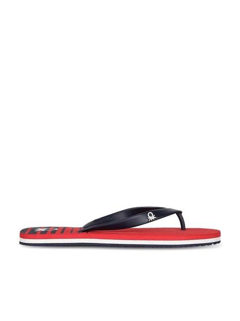 united colors of benetton men's navy flip flops