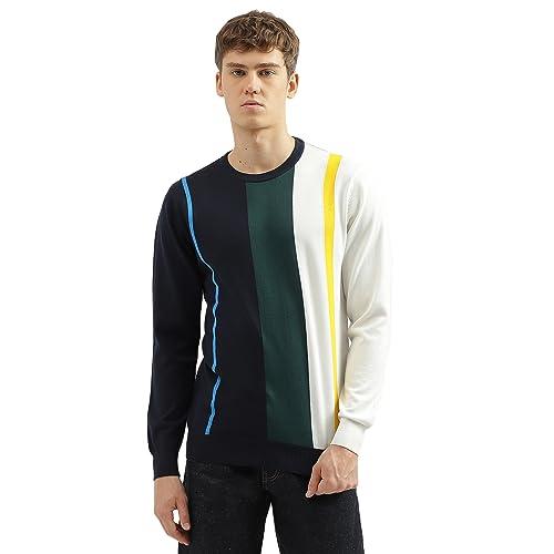 united colors of benetton men's regular fit crew neck striped sweater (size: 3xl)-23a1strk1018i901 multicolour