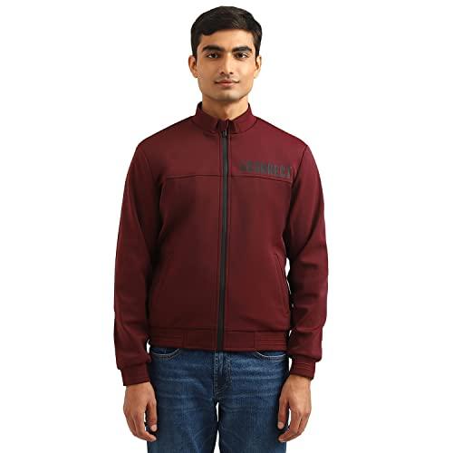 united colors of benetton men's regular fit denim jacket (22a2fsic2014i901_wine_2xl)