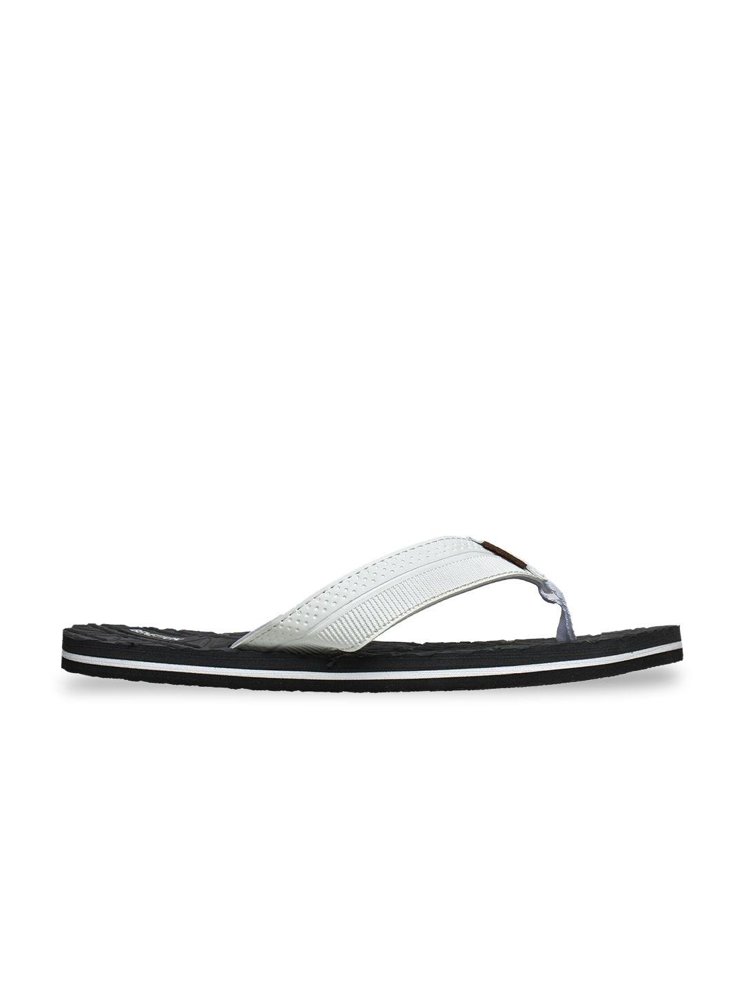 united colors of benetton men black & grey rubber thong flip-flops