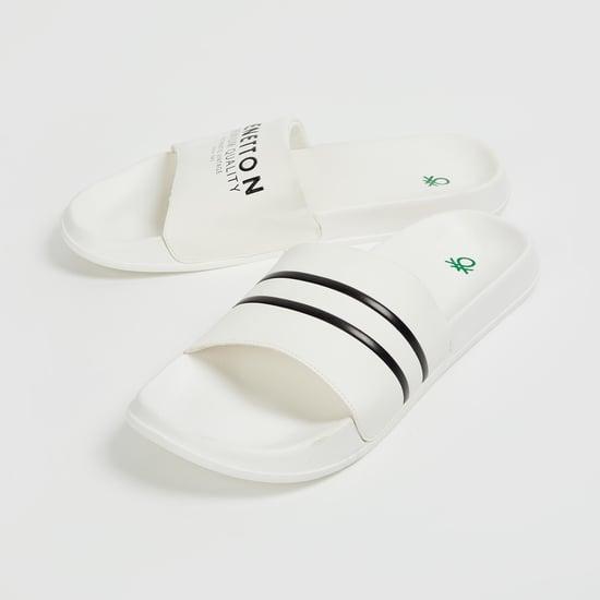 united colors of benetton men brand print sliders