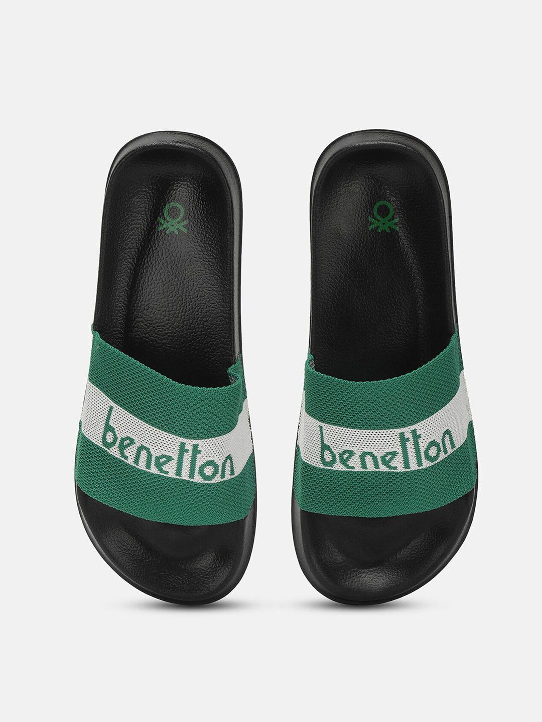 united colors of benetton men colourblocked fabric sliders