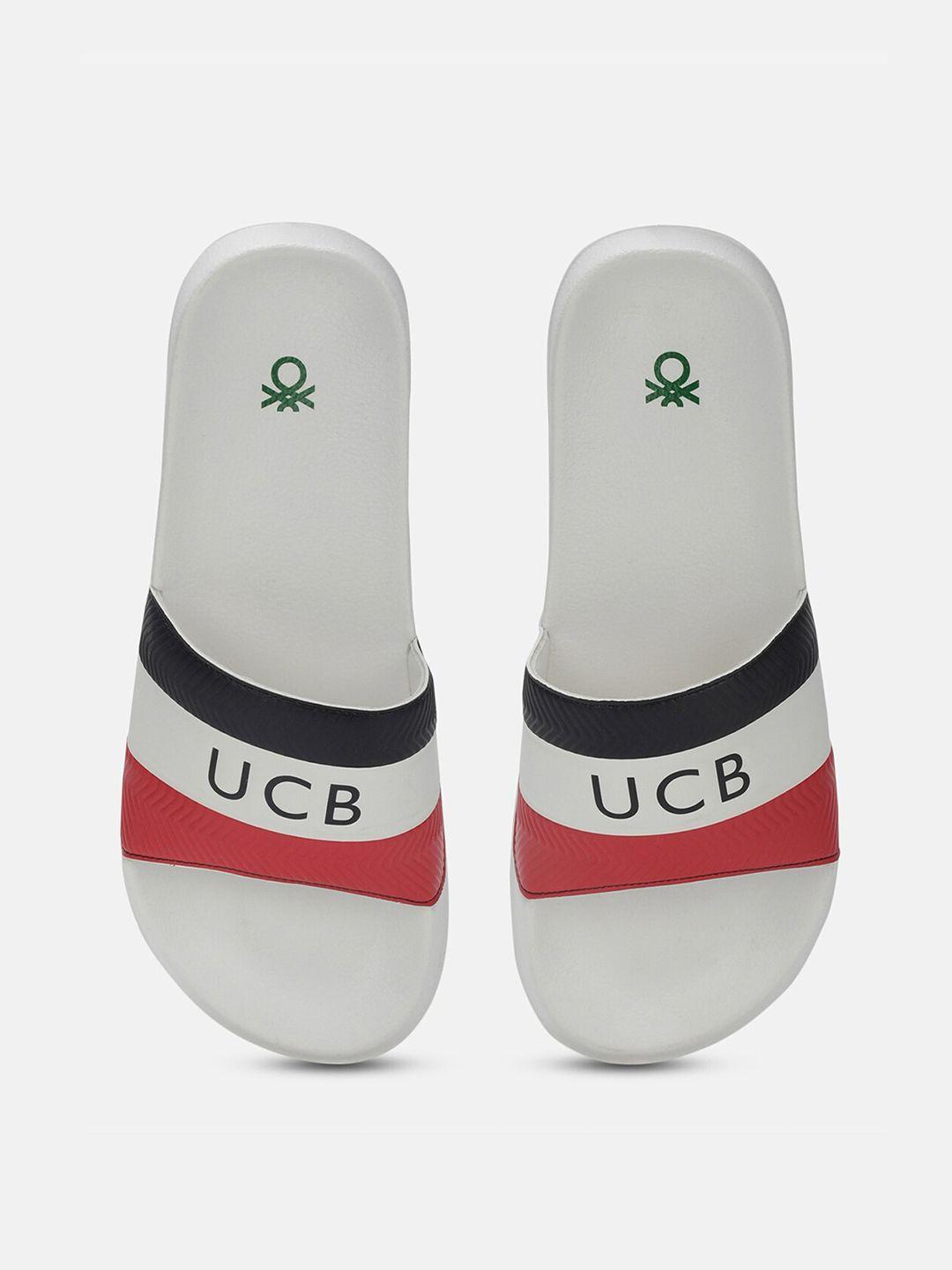 united colors of benetton men colourblocked sliders