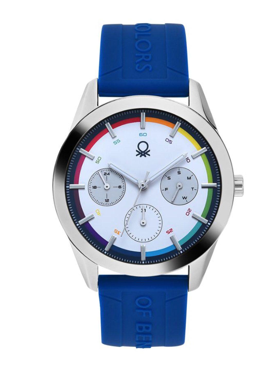 united colors of benetton men dial & silicon straps analogue watch uwucg0200