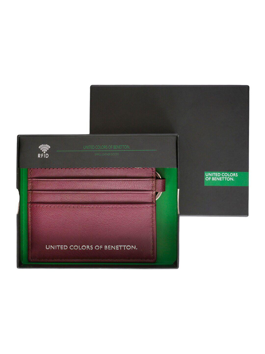 united colors of benetton men leather card holder