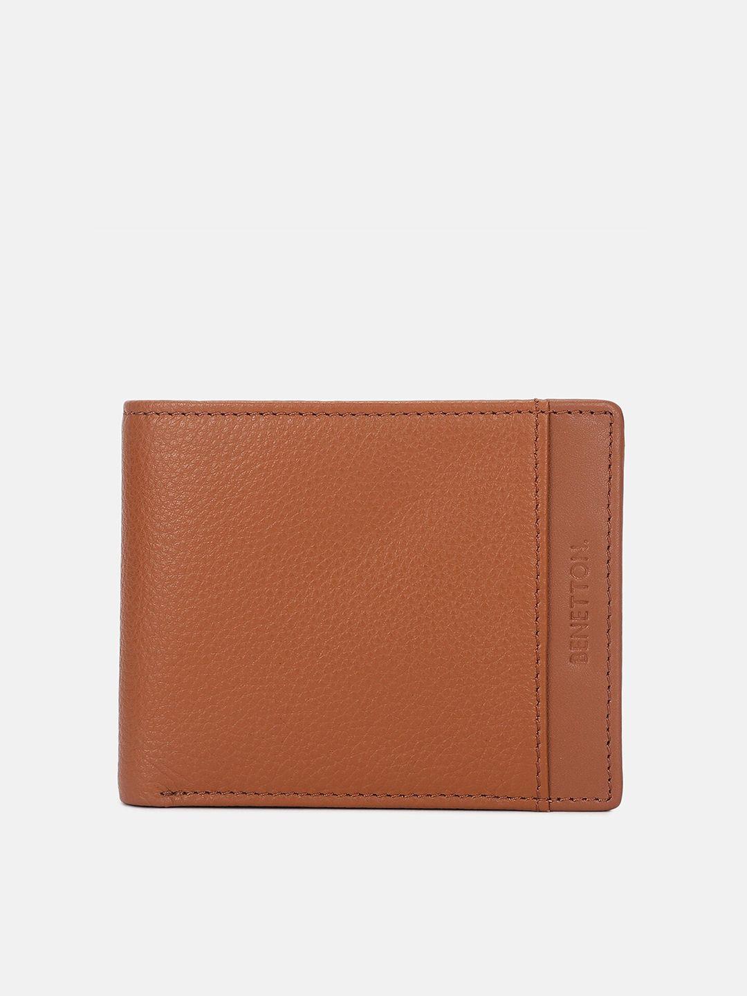 united colors of benetton men leather two fold wallet