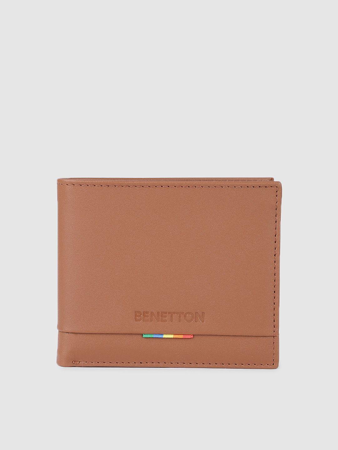 united colors of benetton men leather two fold wallet