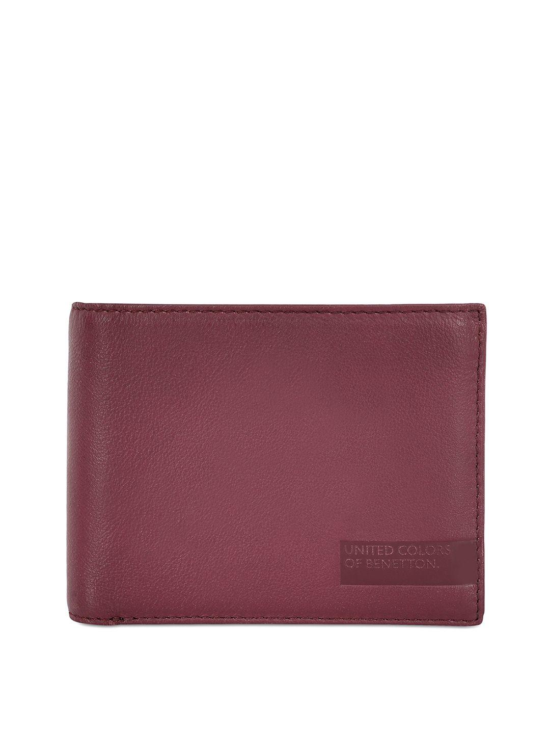 united colors of benetton men leather two fold wallet