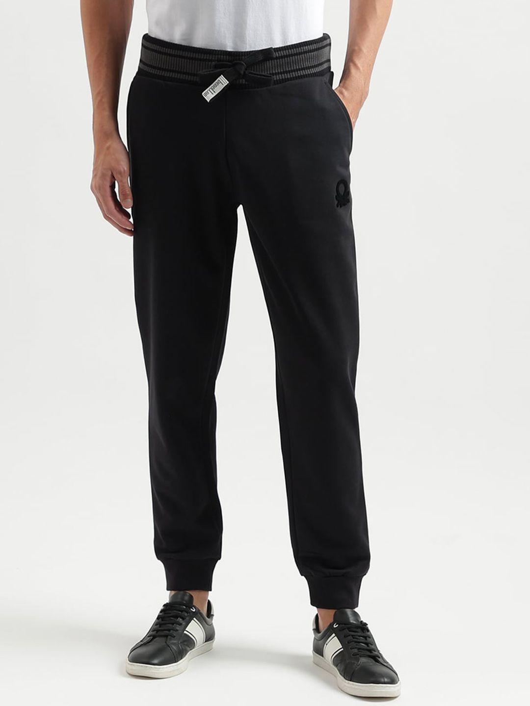 united colors of benetton men mid-rise joggers