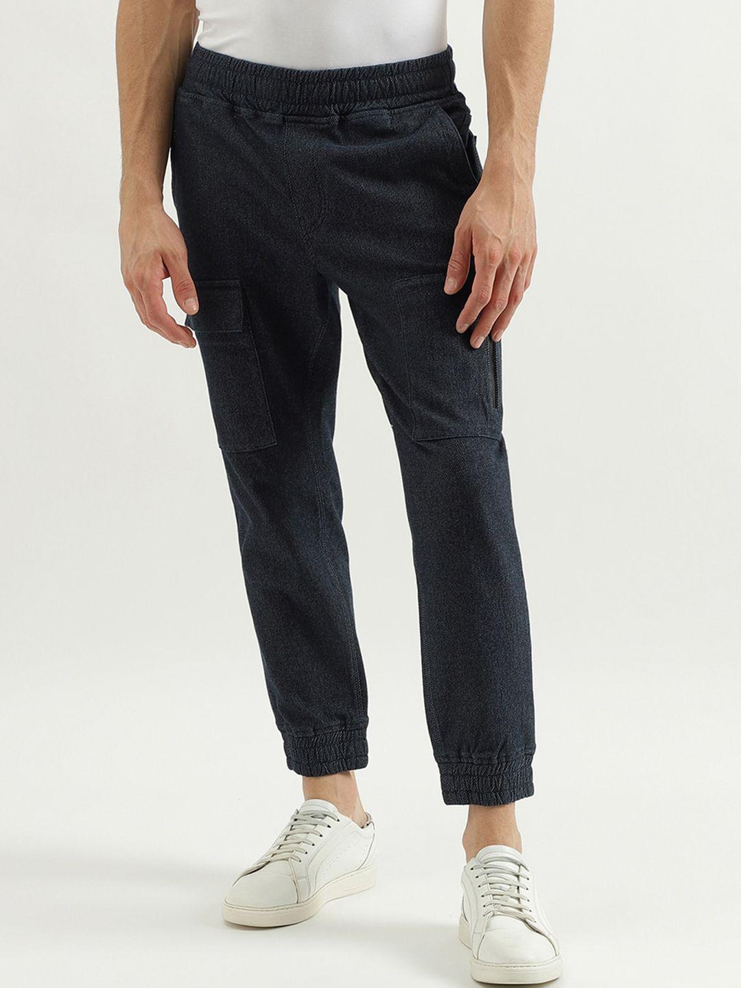 united colors of benetton men mid-rise joggers