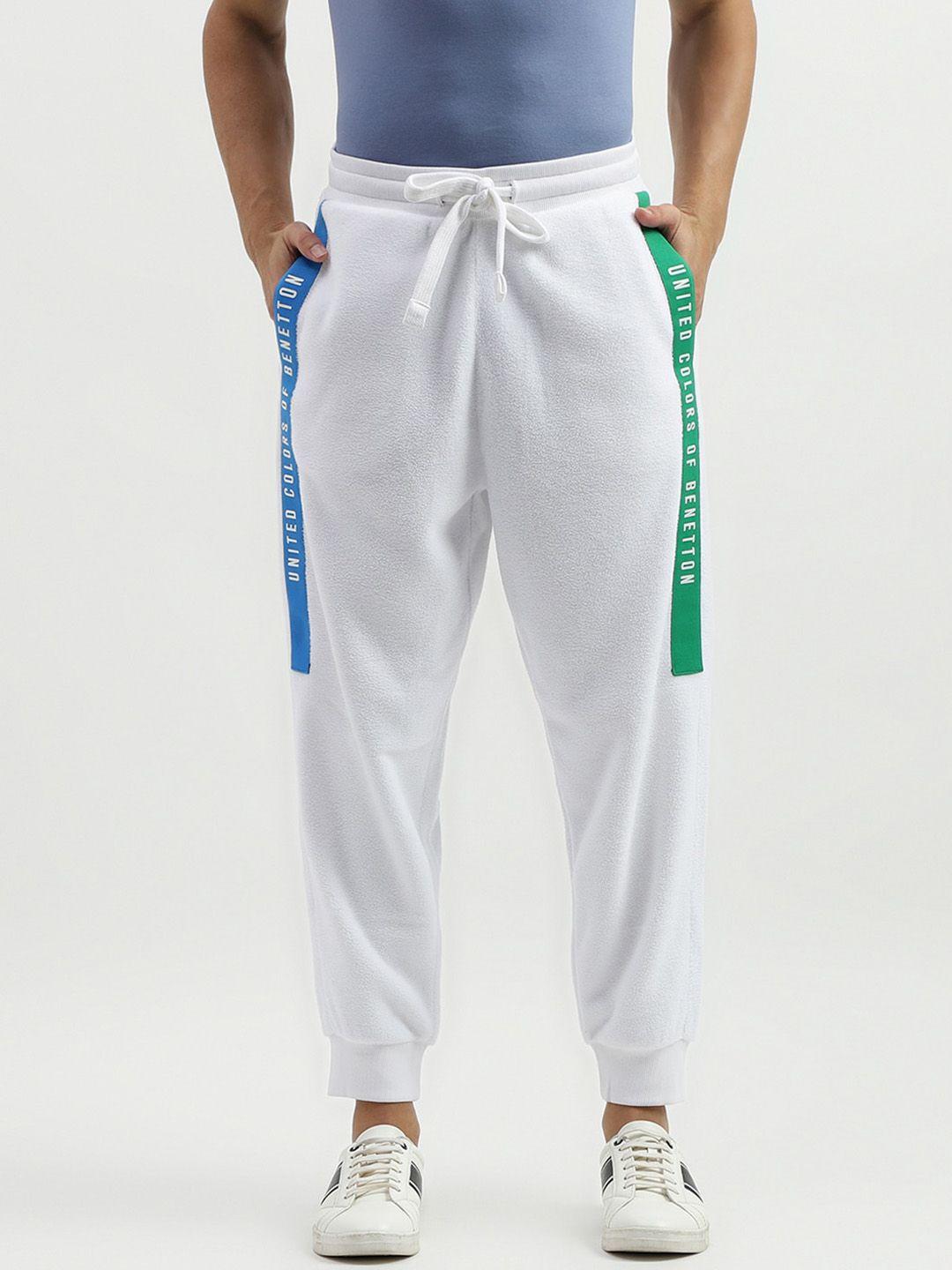 united colors of benetton men mid-rise joggers